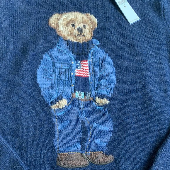 Ralph Lauren Polo Bear Sweater wool medium $450 - Picture 3 of 5